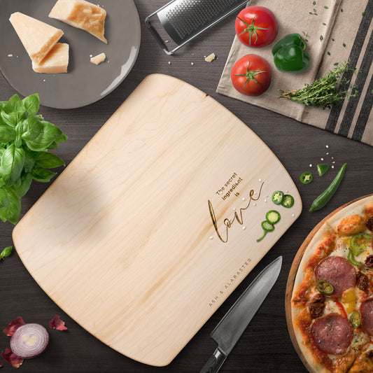 "Love" Engraved Maple Charcuterie & Cutting Board