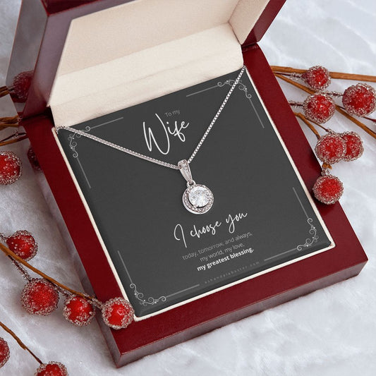 To My Wife 14K White Gold Necklace