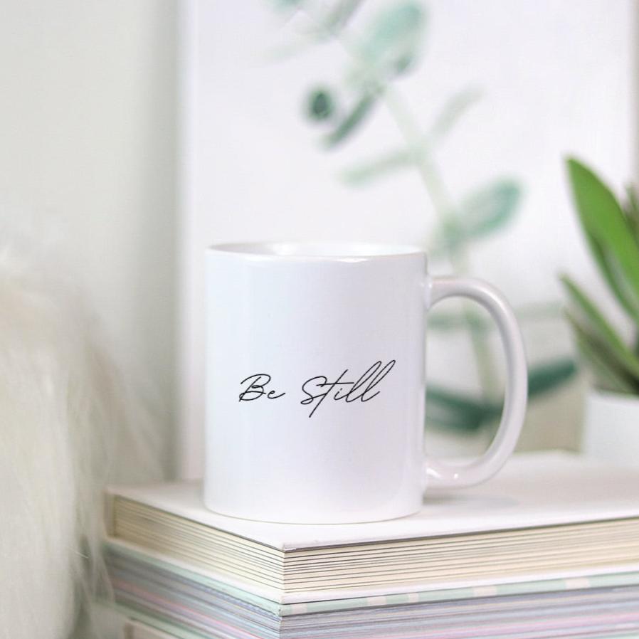 "Be Still" Scripture Mug