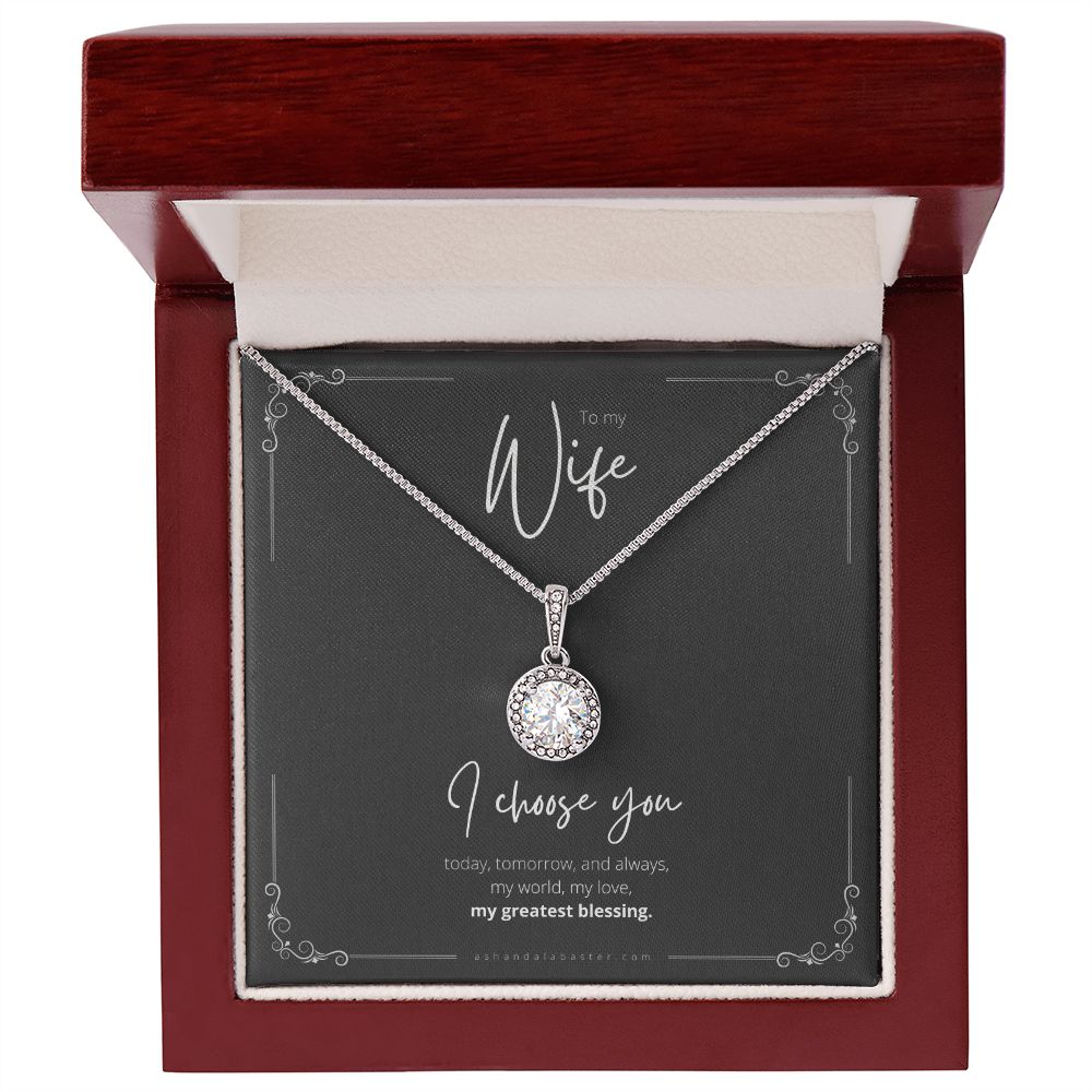 To My Wife 14K White Gold Necklace
