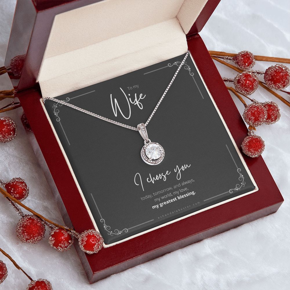 To My Wife 14K White Gold Necklace